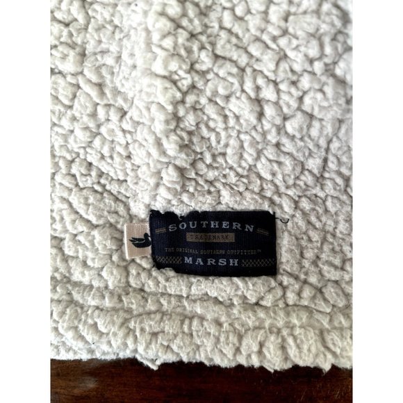 Southern Marsh Women's Medium Beige Fleece Pullover Quarter Zipper - Picture 8 of 8